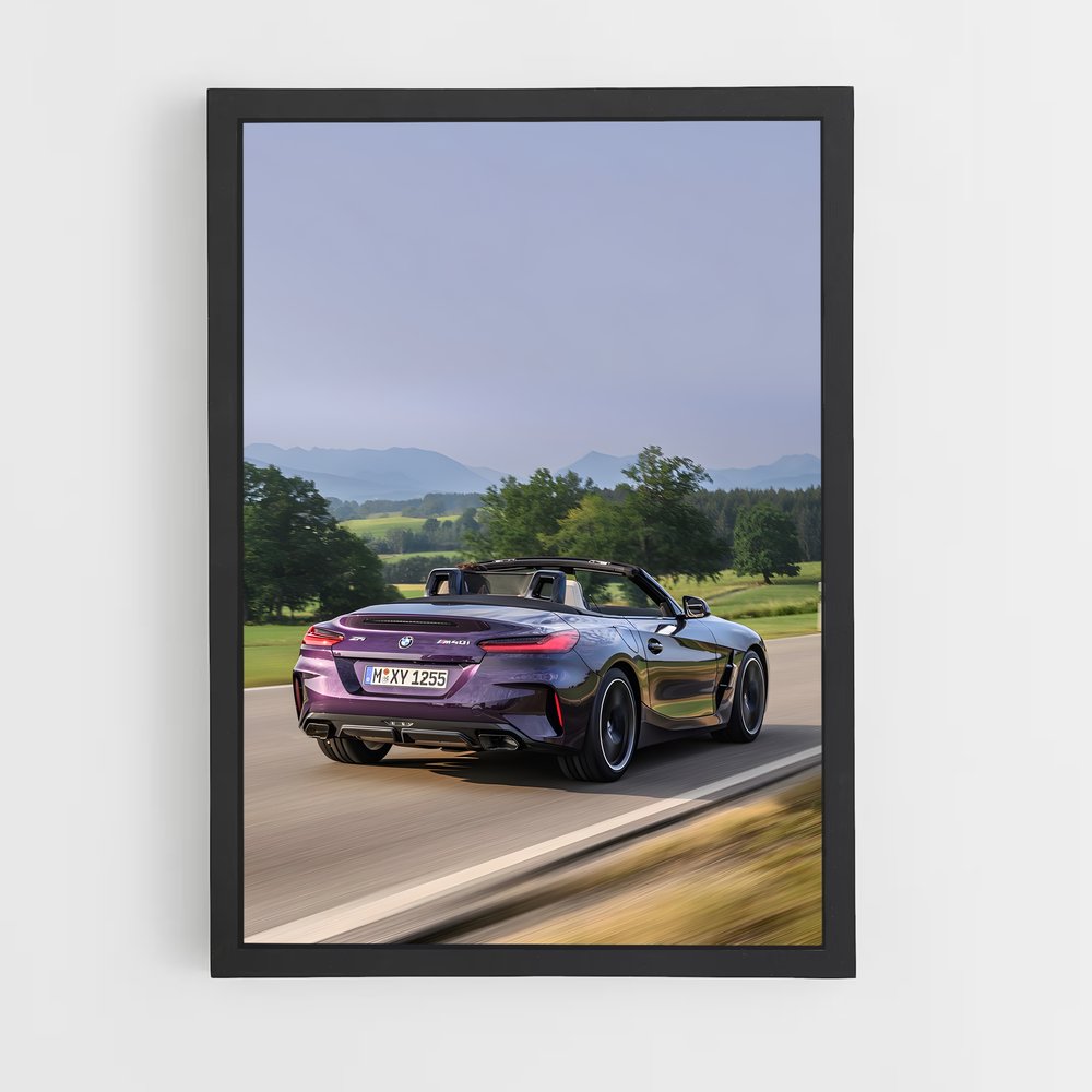 Poster Vitesse Pourpre – affiche BMW (vue 2)